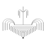 Vencha Lighting Lighting Asfour Crystal 15Lt Chandelier in Chrome or Gold Lights-For-You K-4718-32-14-CH