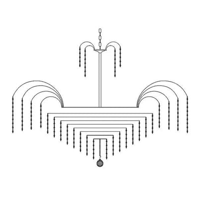 Vencha Lighting Lighting Asfour Crystal 15Lt Chandelier in Chrome or Gold Lights-For-You K-4718-32-14-CH