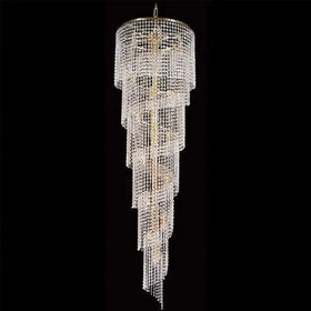 Vencha Lighting Lighting Asfour Crystal 17Lt Chandelier in Chrome or Gold Lights-For-You K-701-20-CH