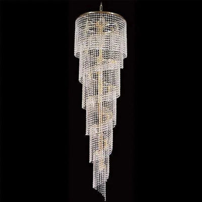 Vencha Lighting Lighting Asfour Crystal 17Lt Chandelier in Chrome or Gold Lights-For-You K-701-20-CH