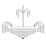 Vencha Lighting Lighting Asfour Crystal 21-Light Chandelier in Chrome or Gold Lights-For-You K-4718-36-14-CH