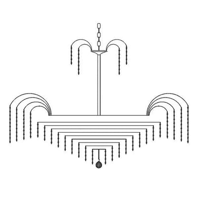 Vencha Lighting Lighting Asfour Crystal 21-Light Chandelier in Chrome or Gold Lights-For-You K-4718-36-14-CH