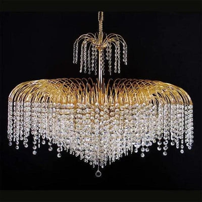 Vencha Lighting Lighting Asfour Crystal 21-Light Chandelier in Chrome or Gold Lights-For-You K-4718-36-14-GD