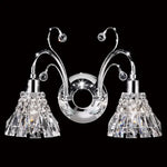 Vencha Lighting Lighting Asfour Crystal 2Lt Wall Light in Chrome or Gold Lights-For-You W-031-2L-CH