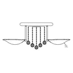 Vencha Lighting Lighting Asfour Crystal 3+3Lt Close to Ceiling (CTC) Light in Chrome or Gold Lights-For-You C-354-3-3L-CH