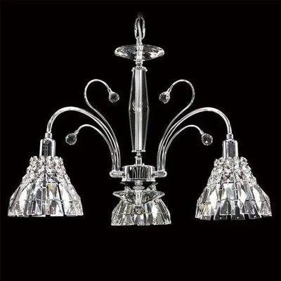 Vencha Lighting Lighting Asfour Crystal 3Lt Chandelier in Chrome or Gold Lights-For-You K-031-20-3L-CH