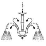 Vencha Lighting Lighting Asfour Crystal 3Lt Chandelier in Chrome or Gold Lights-For-You K-031-20-3L-GD