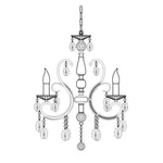 Vencha Lighting Lighting Asfour Crystal 3Lt Chandelier in Chrome or Gold Lights-For-You K-2013-18-3L-CH