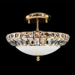 Vencha Lighting Lighting Asfour Crystal 3Lt Close to Ceiling (CTC) Light in Chrome or Gold Lights-For-You C-938-14-3L-GD