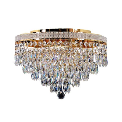 Vencha Lighting Lighting Asfour Crystal 4Lt Close to Ceiling (CTC) Light in Gold Lights-For-You C-8080-13-GD