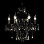 Vencha Lighting Lighting Asfour Crystal 6Lt Chandelier in Chrome, Gold or Black Lights-For-You K-5521-19-6L-911-BK