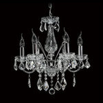 Vencha Lighting Lighting Asfour Crystal 6Lt Chandelier in Chrome, Gold or Black Lights-For-You K-5521-19-6L-911-CH
