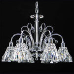 Vencha Lighting Lighting Asfour Crystal 6Lt Chandelier in Chrome or Gold Lights-For-You K-031-20-6L-CH