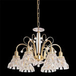 Vencha Lighting Lighting Asfour Crystal 6Lt Chandelier in Chrome or Gold Lights-For-You K-031-20-6L-GD