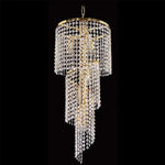 Vencha Lighting Lighting Asfour Crystal 6Lt Chandelier in Gold Lights-For-You K-701-12-GD