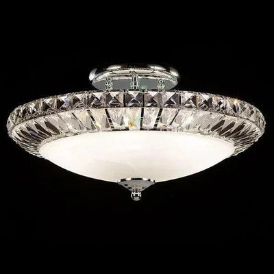 Vencha Lighting Lighting Asfour Crystal 6Lt Close to Ceiling (CTC) Light in Chrome or Gold Lights-For-You C-938-18-6L-CH