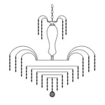 Vencha Lighting Lighting Asfour Crystal 7Lt Chandelier in Chrome or Gold Lights-For-You