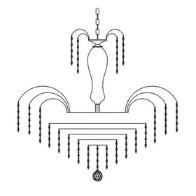 Vencha Lighting Lighting Asfour Crystal 7Lt Chandelier in Chrome or Gold Lights-For-You