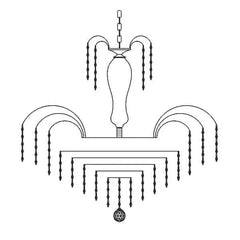 Vencha Lighting Lighting Asfour Crystal 7Lt Chandelier in Chrome or Gold Lights-For-You