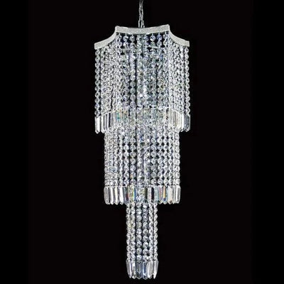 Vencha Lighting Lighting Asfour Crystal 7Lt Chandelier in Chrome or Gold Lights-For-You K-8081-14-CH