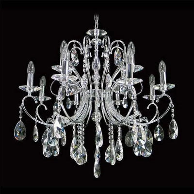 Vencha Lighting Lighting Asfour Crystal 8+4L Chandelier in Chrome or Gold Lights-For-You K-2013-30-8-4L-CH