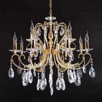 Vencha Lighting Lighting Asfour Crystal 8+4L Chandelier in Chrome or Gold Lights-For-You K-2013-30-8-4L-GD