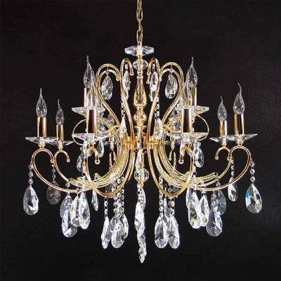 Vencha Lighting Lighting Asfour Crystal 8+4L Chandelier in Chrome or Gold Lights-For-You K-2013-30-8-4L-GD