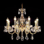 Vencha Lighting Lighting Asfour Crystal 8Lt Chandelier in Chrome, Gold or Black Lights-For-You K-5521-26-8L-911-GD