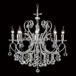 Vencha Lighting Lighting Asfour Crystal 8Lt Chandelier in Chrome or Gold Lights-For-You K-2013-26-8L-CH