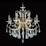 Vencha Lighting Lighting Asfour Crystal 8Lt Chandelier in Chrome or Gold Lights-For-You K-2013-26-8L-GD