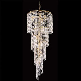 Vencha Lighting Lighting Asfour Crystal 8Lt Chandelier in Chrome or Gold Lights-For-You K-701-16-CH