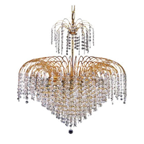 Vencha Lighting Lighting Asfour Crystal 9Lt Chandelier in Gold Lights-For-You K-4718-22-14-GD