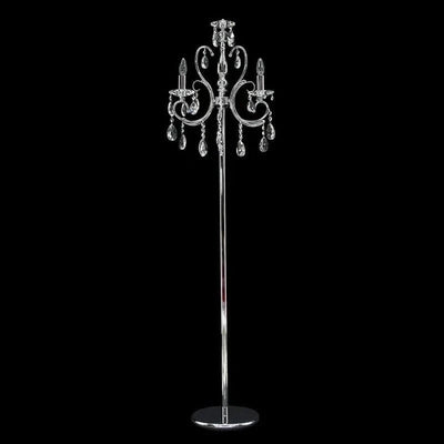 Vencha Lighting Lighting Asfour Crystal Floor Lamp 3Lt in Gold or Chrome Lights-For-You ST-2013-3L-GD