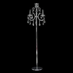 Vencha Lighting Lighting Asfour Crystal Floor Lamp 3Lt in Gold or Chrome Lights-For-You ST-2013-3L-GD