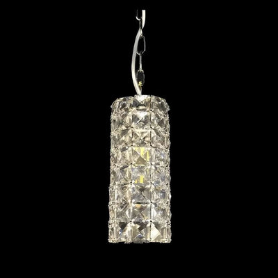 Vencha Lighting Lighting Asfour Crystal Pendant Light in Chrome or Gold Lights-For-You C-22-5-1L-CH