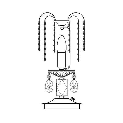 Vencha Lighting Lighting Asfour Crystal Table Lamp in Chrome or Gold Lights-For-You T-8004-1L-CH