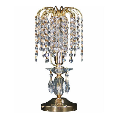 Vencha Lighting Lighting Asfour Crystal Table Lamp in Chrome or Gold Lights-For-You T-8004-1L-GD
