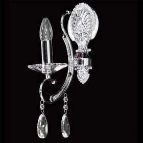Vencha Lighting Lighting Asfour Crystal Wall Light in Chrome or Gold Lights-For-You W-2013-1L-CH