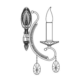 Vencha Lighting Lighting Asfour Crystal Wall Light in Chrome or Gold Lights-For-You W-2013-1L-GD