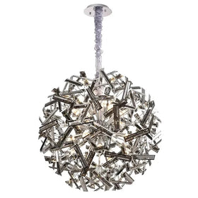 Vencha Lighting Lighting Brazza Pendant Light 12Lt, 24Lt, 30Lt in Black/Chrome or Gold Lights-For-You 5510270-BKCH