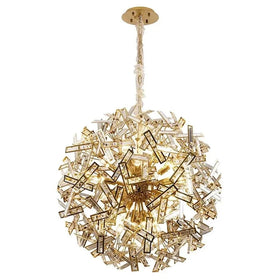 Vencha Lighting Lighting Brazza Pendant Light 12Lt, 24Lt, 30Lt in Black/Chrome or Gold Lights-For-You 5510270-GD