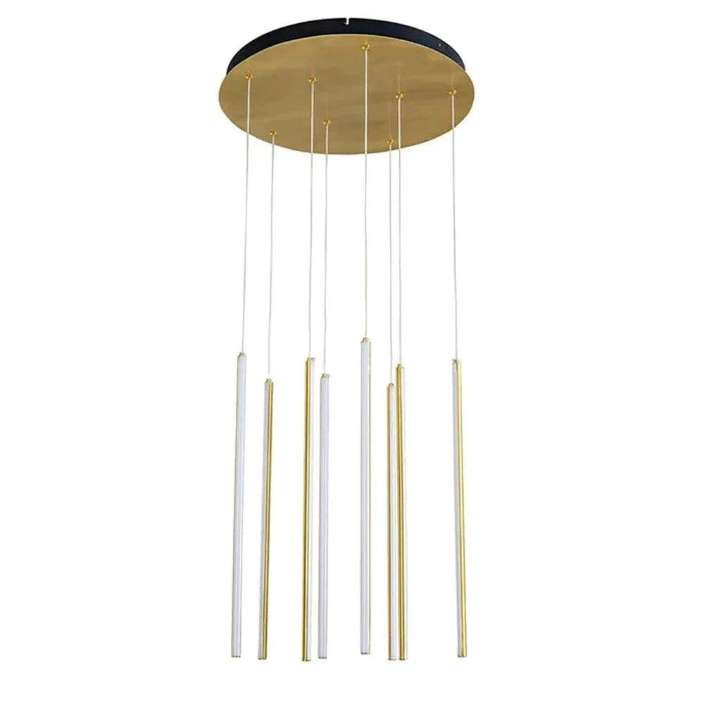 Vencha Lighting Lighting Centric Drop LED Pendant Light CCT 8Lt 72w Black, Gold Lights-For-You 5510241