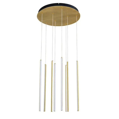 Vencha Lighting Lighting Centric Drop LED Pendant Light CCT 8Lt 72w Black, Gold Lights-For-You 5510241