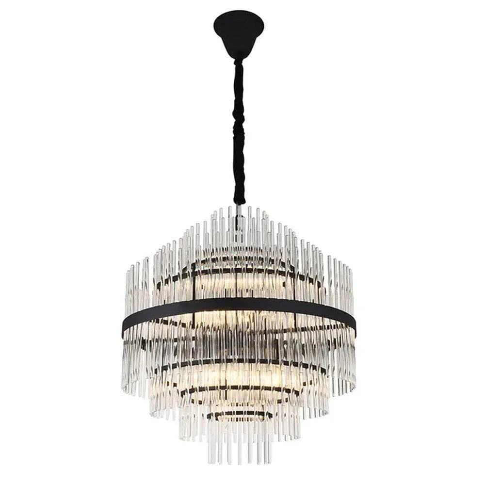 Vencha Lighting Lighting Chloe Glass Pendant Light 13Lt in Black, Gold Lights-For-You 5510250