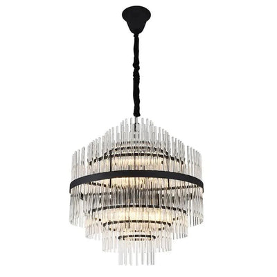 Vencha Lighting Lighting Chloe Glass Pendant Light 13Lt in Black, Gold Lights-For-You 5510250