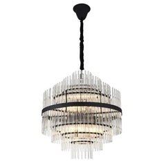 Vencha Lighting Lighting Chloe Glass Pendant Light 13Lt in Black, Gold Lights-For-You 5510250