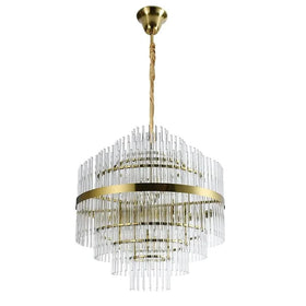 Vencha Lighting Lighting Chloe Glass Pendant Light 13Lt in Black, Gold Lights-For-You 5510251