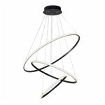 Vencha Lighting Lighting Crown 3 Ring Pendant Light 3000k/5000k in Black, Chrome or Gold Lights-For-You 5510123-BK-3K