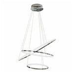 Vencha Lighting Lighting Crown 3 Ring Pendant Light 3000k/5000k in Black, Chrome or Gold Lights-For-You 5510123-CH-5K