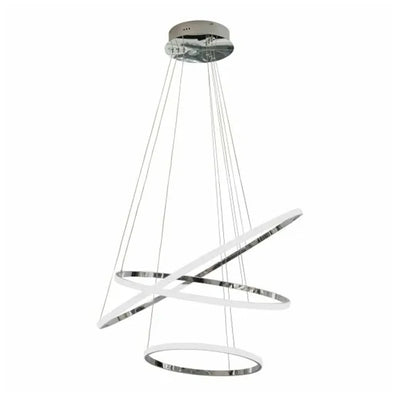 Vencha Lighting Lighting Crown 3 Ring Pendant Light 3000k/5000k in Black, Chrome or Gold Lights-For-You 5510123-CH-5K